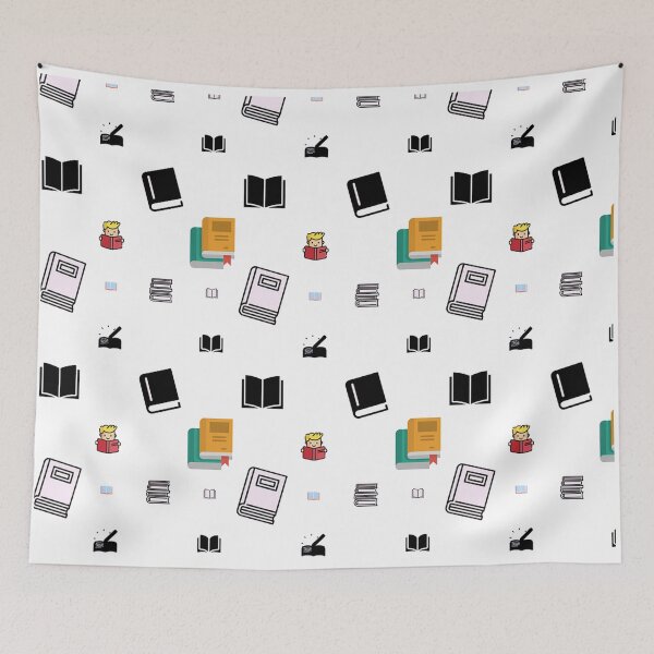 Item preview, Literary Library: A Bookish Pattern Design for Book enthusiasts and Lovers designed and sold by MoStorish.