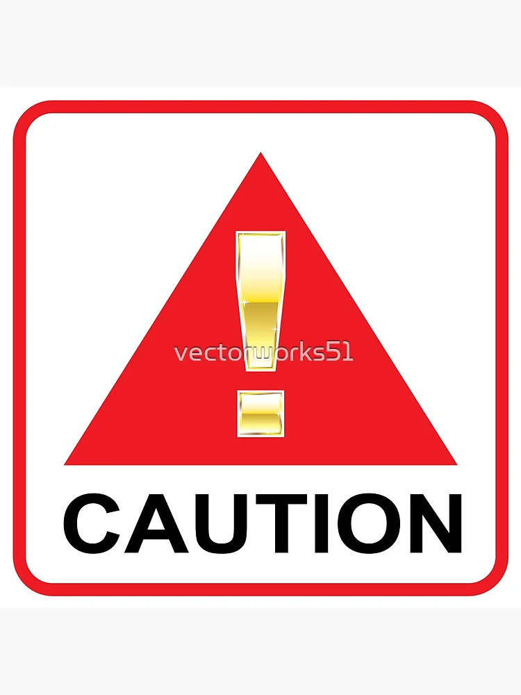 Thumbnail 4 of 4, Clock, Red Caution Sign designed and sold by vectorworks51.