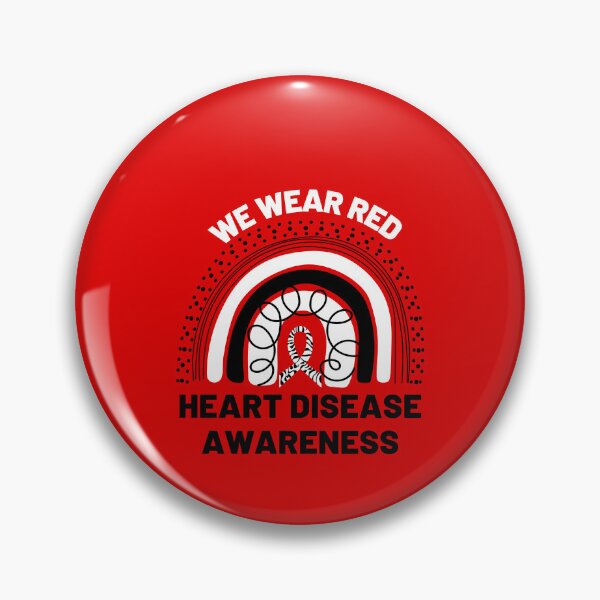 Item preview, We Wear Red Rainbow Heart Disease Awareness Graphic designed and sold by Sarah38.