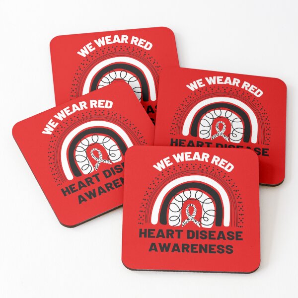 Item preview, We Wear Red Rainbow Heart Disease Awareness Graphic designed and sold by Sarah38.