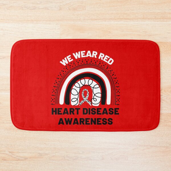 Item preview, We Wear Red Rainbow Heart Disease Awareness Graphic designed and sold by Sarah38.