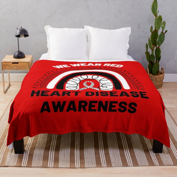 Item preview, We Wear Red Rainbow Heart Disease Awareness Graphic designed and sold by Sarah38.