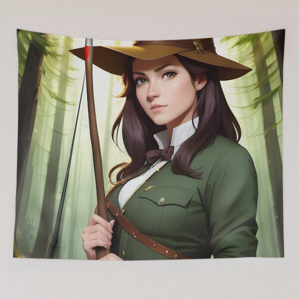 Item preview, The Beautiful Female Ranger of the Forest Green designed and sold by LEVI SALVIAN JANITRA.