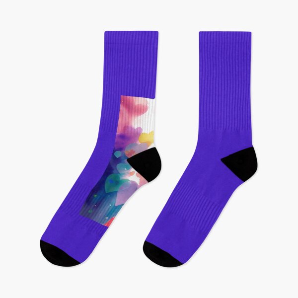Item preview, A couple of gay queer interracial men in love Valentine's Day with colorful hearts LGBT inclusive designed and sold by rockate.