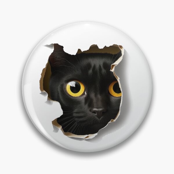 Item preview, Black cat hiding  designed and sold by Stickeropium.