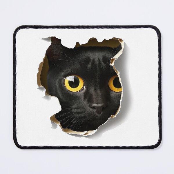 Item preview, Black cat hiding designed and sold by Stickeropium.
