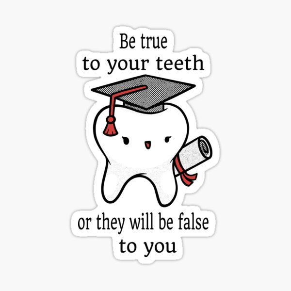 ¿Eres dentista o alguien que cuida sus dientes? Este es el mejor regalo para ti. Pegatina