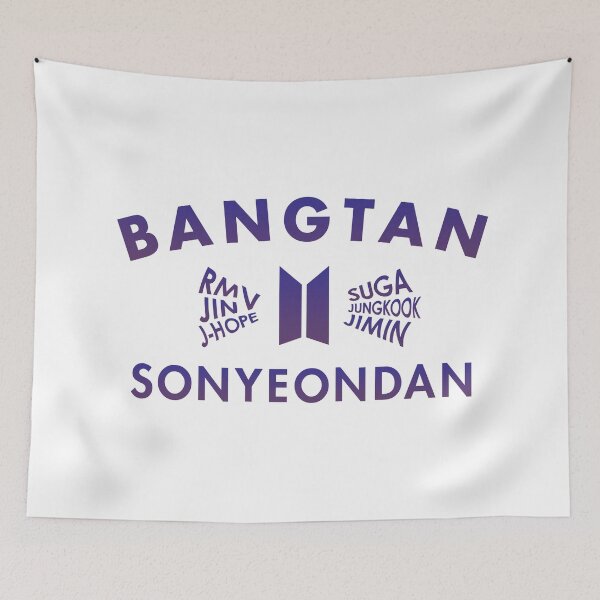 Item preview, BTS Bangtan Sonyeondan classic headline design on light background designed and sold by shopnojams.
