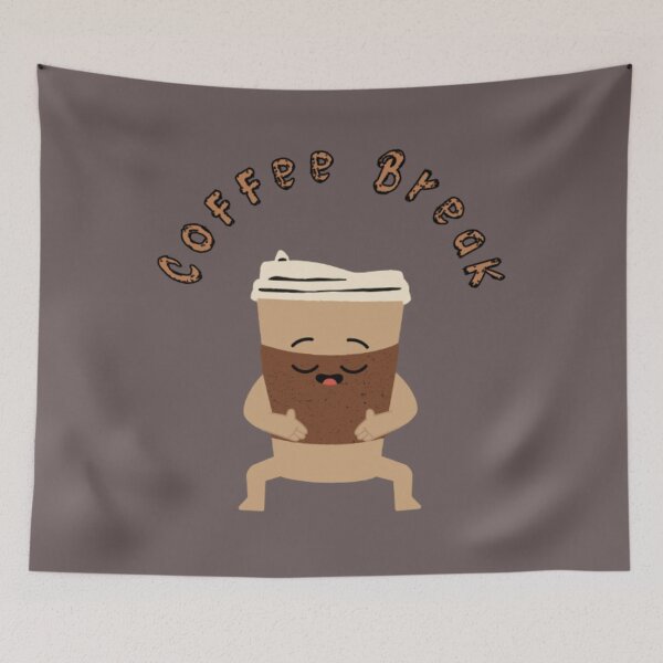 Item preview, Coffee Break - Funny Yoga Puns designed and sold by LMoonDesigns.