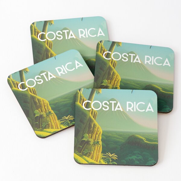 Item preview, Costa Rica travel vintage  poster designed and sold by Arctic frame studio.