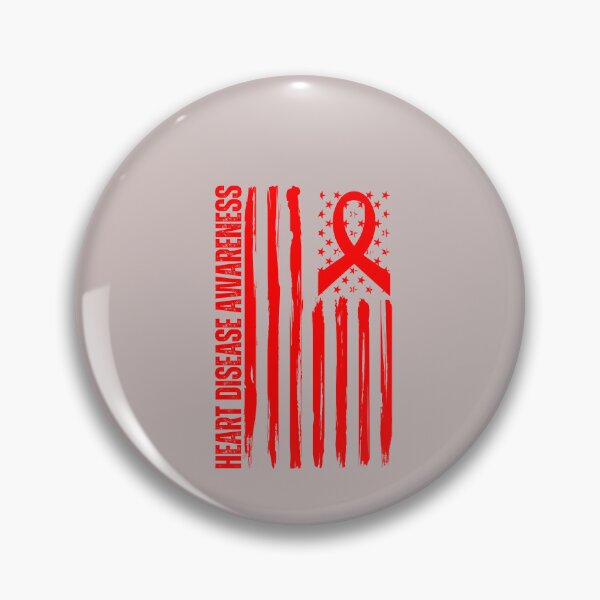 Item preview, Heart Disease Awareness American Flag CHD Congenital Heart designed and sold by Sarah38.
