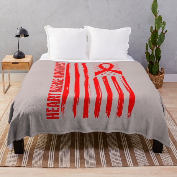 Item preview, Heart Disease Awareness American Flag CHD Congenital Heart designed and sold by Sarah38.