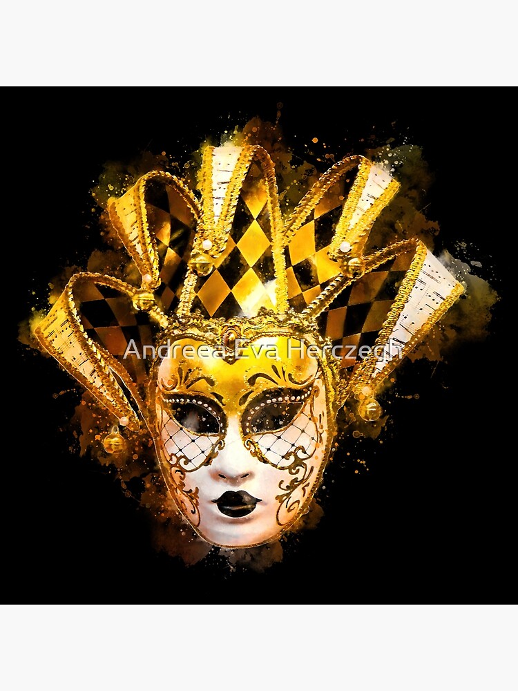 Arlequín Veneciano De La Máscara Del Carnaval Decoración Festiva Foto de  archivo - Imagen de dorado, misterio: 50636952