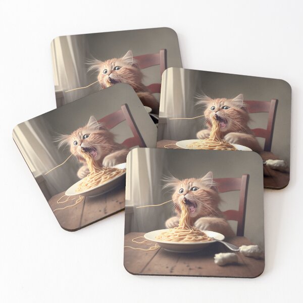 Item preview,  Cat Eating Spaghetti designed and sold by TripleEdge22.