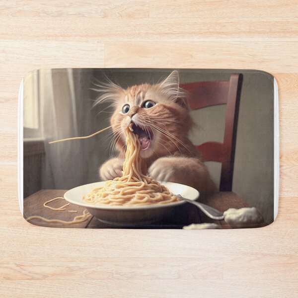 Item preview,  Cat Eating Spaghetti designed and sold by TripleEdge22.