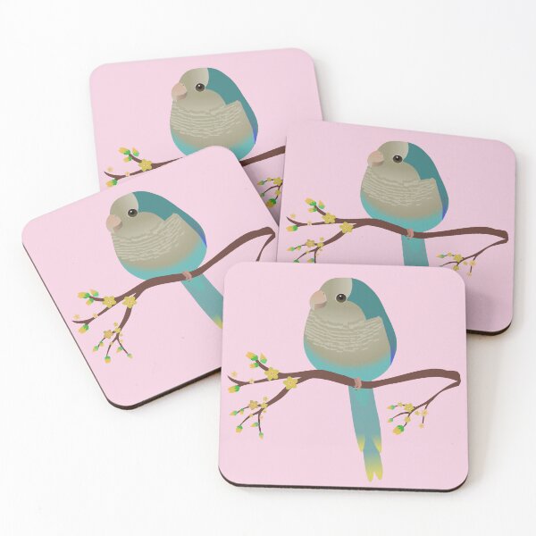 Item preview,  Cute egg shaped blue quaker parrot or monk parakeet designed and sold by Bwiselizzy.