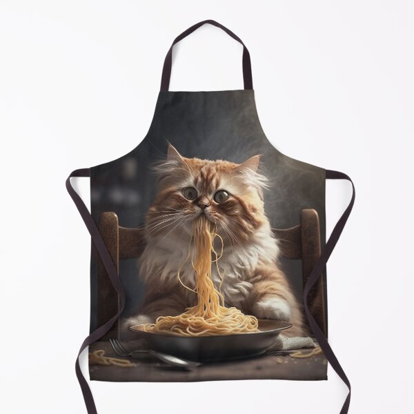 Aperçu de l'œuvre Chat qui mange des spaghettis créée et vendue par TripleEdge22.