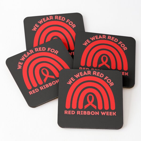Item preview, We Wear Red for Red Ribbon Week Rainbow Heart Disease designed and sold by Sarah38.