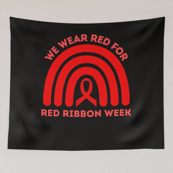 Item preview, We Wear Red for Red Ribbon Week Rainbow Heart Disease designed and sold by Sarah38.