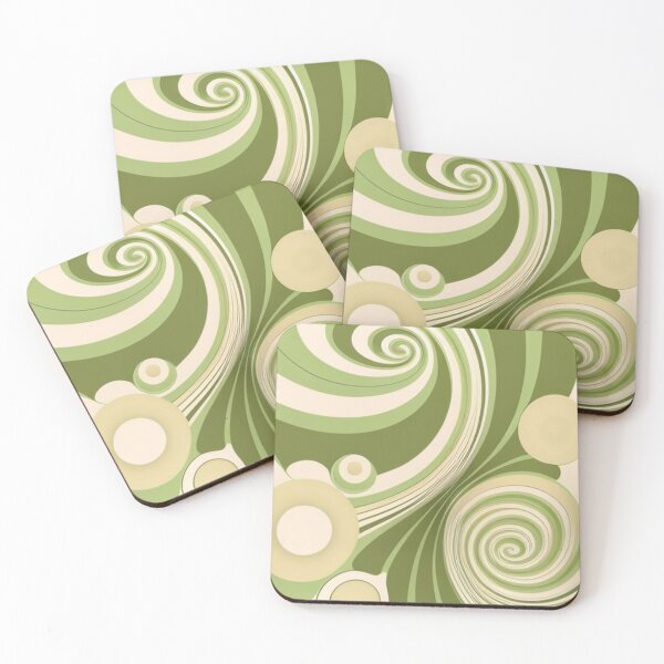 Item preview, Curve retro 70 green white designed and sold by jsebouvi.