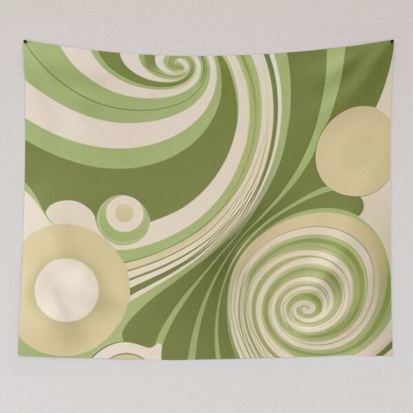 Item preview, Curve retro 70 green white designed and sold by jsebouvi.