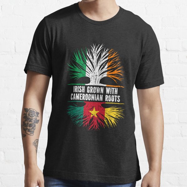 Irish Grown With Cameroonian Roots Ireland Flag Essential T-Shirt