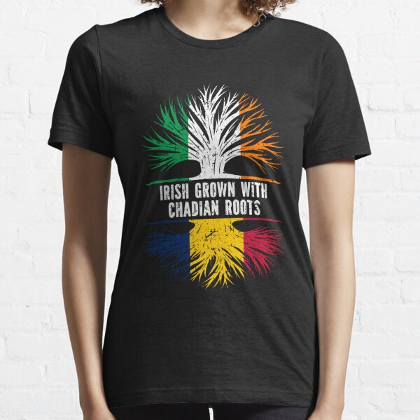 Irish Grown With chadian Roots Ireland Flag Essential T-Shirt