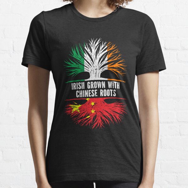 Irish Grown With Chinese Roots Ireland Flag Essential T-Shirt