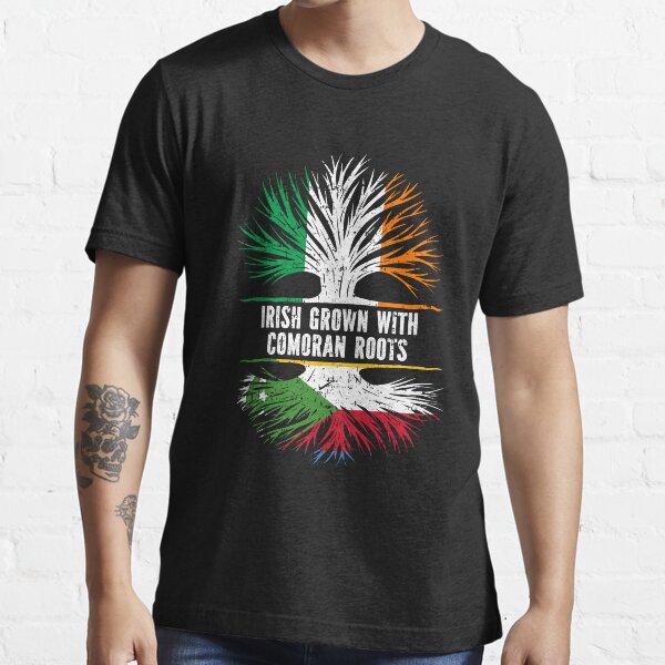 Irish Grown With Comoran Roots Ireland Flag Essential T-Shirt