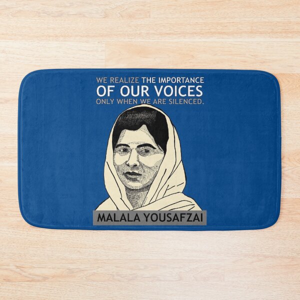 Item preview, Malala Yousafzai quote illustration designed and sold by PoliticsPrint.