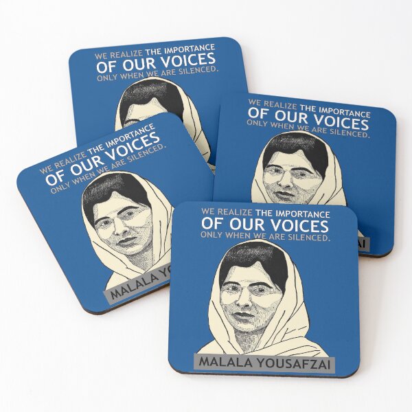 Item preview, Malala Yousafzai quote illustration designed and sold by PoliticsPrint.