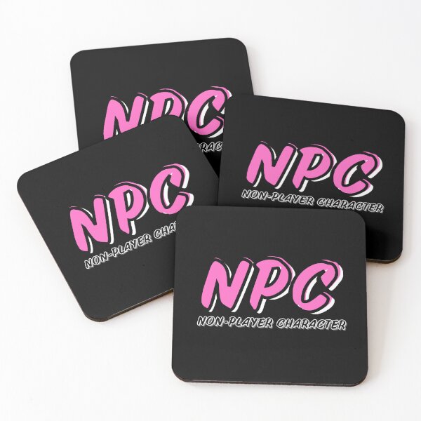 Item preview, NPC Non-Player Character Logo Style | Pink designed and sold by domvito.
