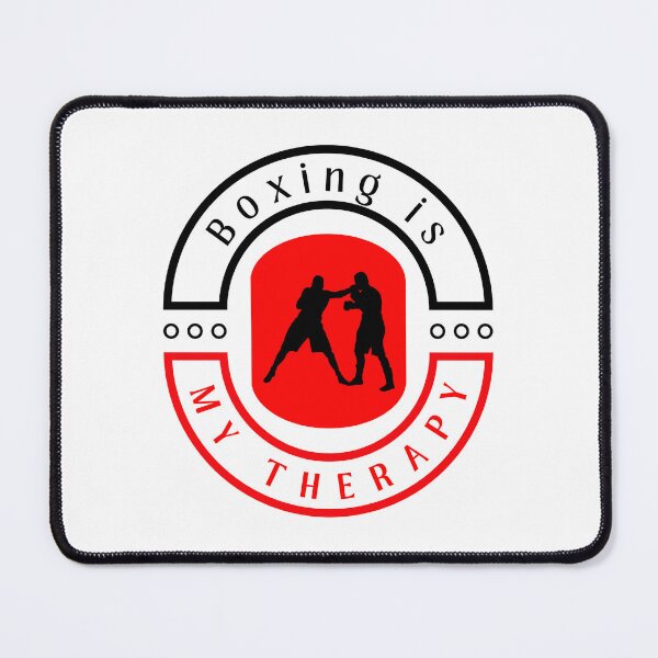 Item preview,  Boxing is my therapy funny motivational design designed and sold by DigitalMagShop.