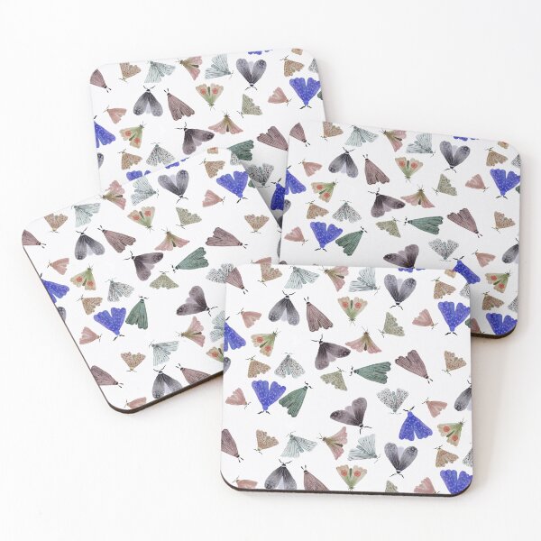 Item preview, Watercolour Moths seamless pattern designed and sold by JulieSR.