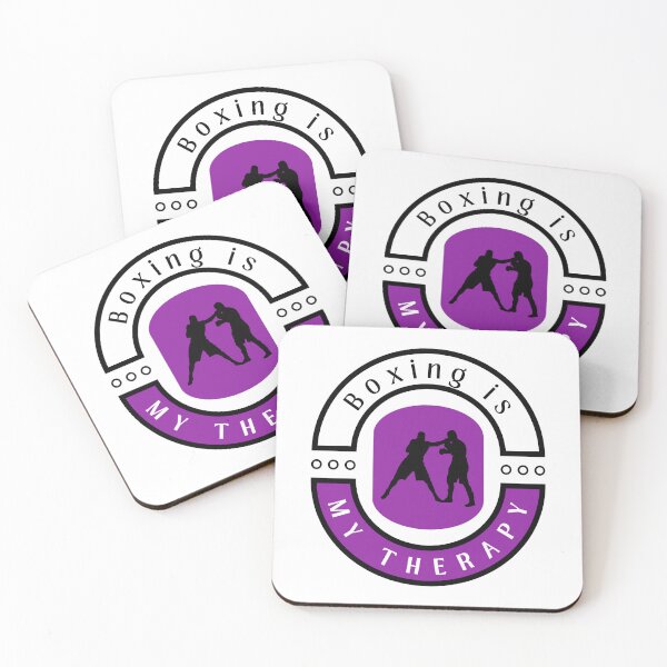 Item preview,  Boxing is my therapy funny motivational design designed and sold by DigitalMagShop.