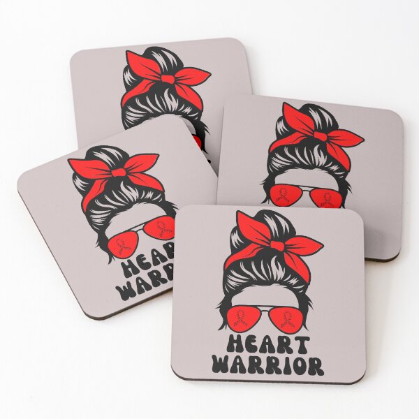Item preview, Heart Warrior Messy Bun Go Red Heart Warrior CHD Awareness designed and sold by Sarah38.