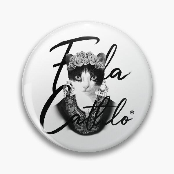 Item preview, White And Black Cat Frida Cathlo version of - Frida Kahlo designed and sold by Jaime Ortiz.