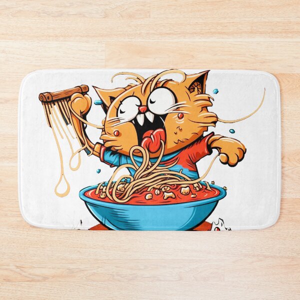 Item preview, Cat Eating Spaghetti designed and sold by TripleEdge22.