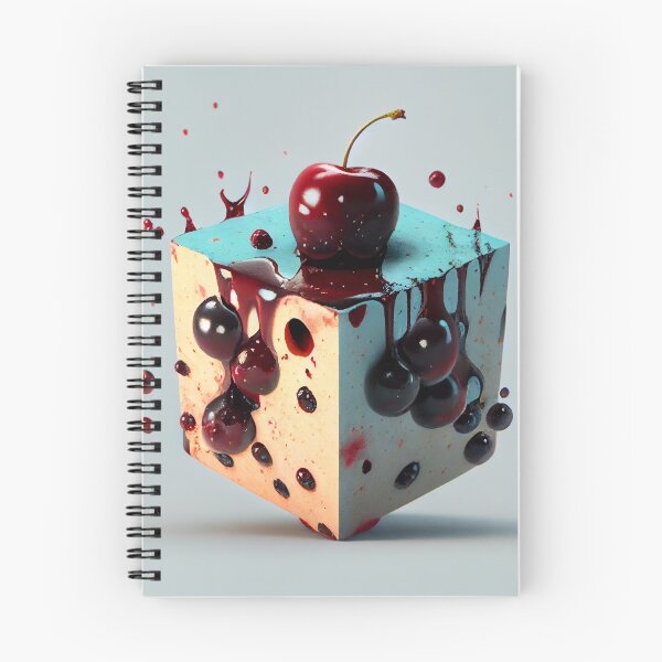 Item preview, Cherry Cube in a Greasy Splotch Digital Painting designed and sold by CodeAndColors.