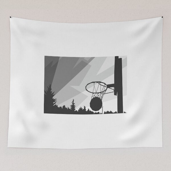 Item preview, Black white Hoop Basket Sunrise designed and sold by Rizky Dwi Aprianda.