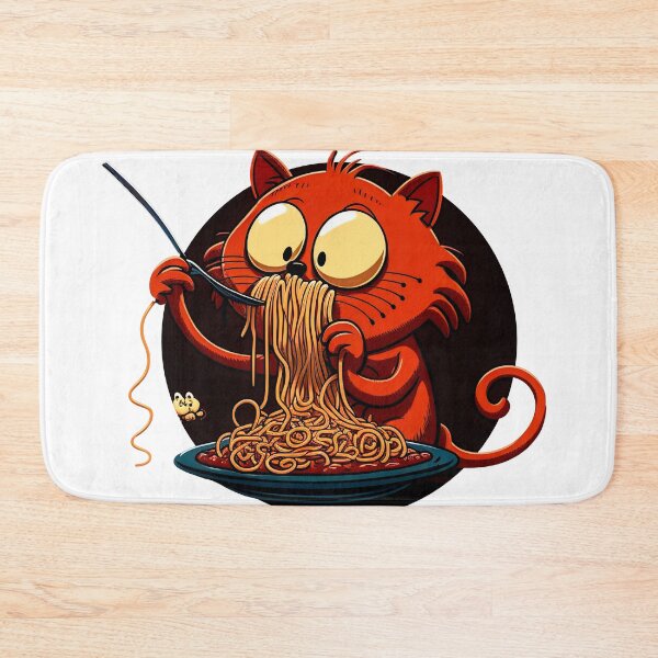 Item preview, Cat Eating Spaghetti designed and sold by TripleEdge22.