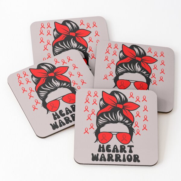 Item preview, Heart Disease Awareness Funny Heart Warrior Messy Bun Go Red designed and sold by Sarah38.