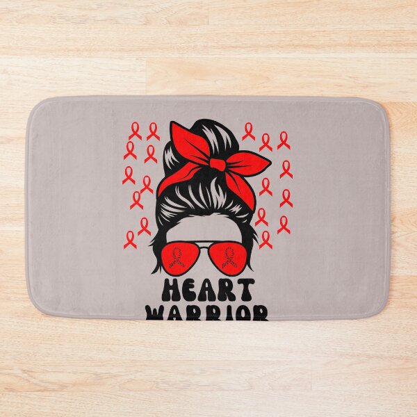 Item preview, Heart Disease Awareness Funny Heart Warrior Messy Bun Go Red designed and sold by Sarah38.