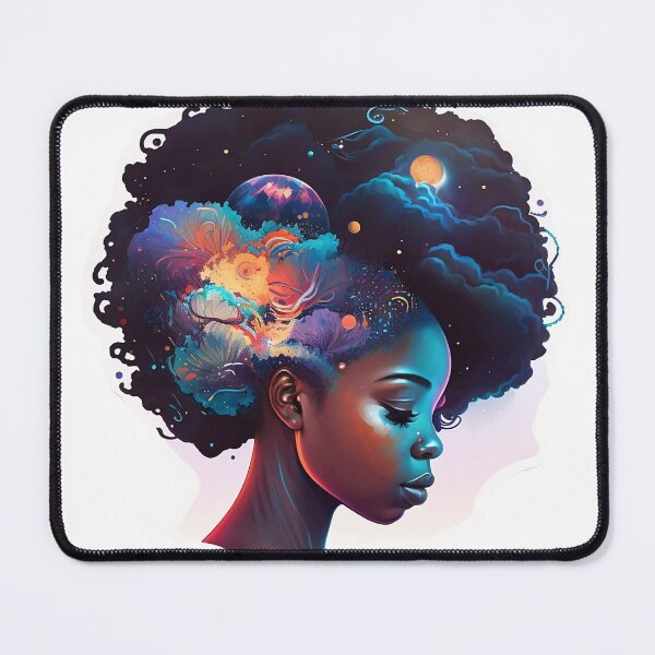 Item preview, cute African-American teenage goddess, with a beautiful ornate afro centric hairstyle designed and sold by BabyDD.
