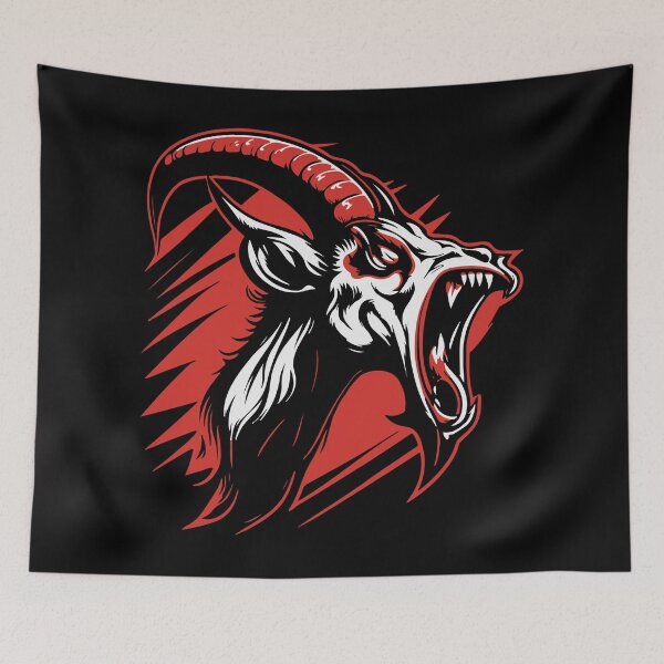 Item preview, screaming goat vector mascot illustration designed and sold by Gerald Waters.