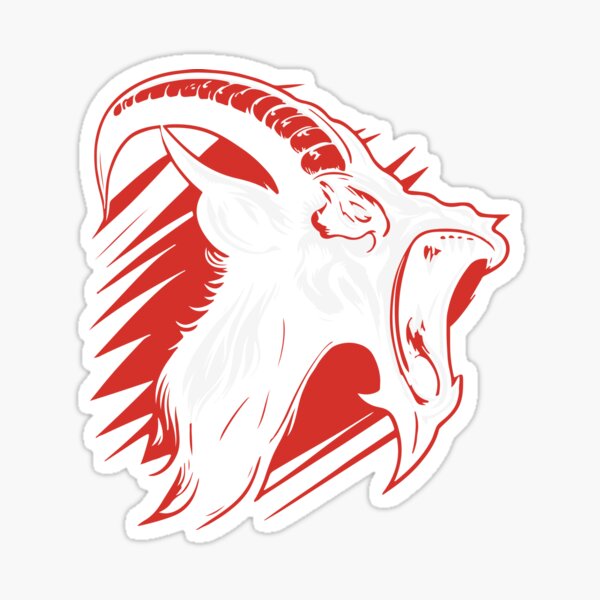 Item preview, screaming goat vector mascot illustration designed and sold by Gerald Waters.