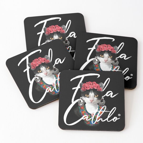 Item preview, BW Color Cat Frida Cathlo version of - Frida Kahlo designed and sold by Jaime Ortiz.