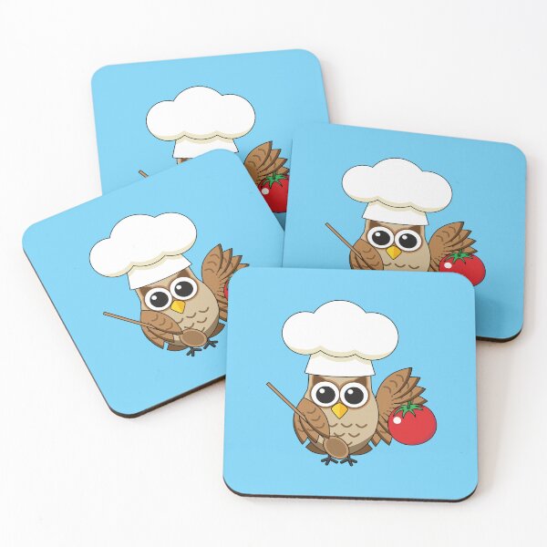Item preview, Cute Cooking Owl Cartoon designed and sold by BirdAtWork.