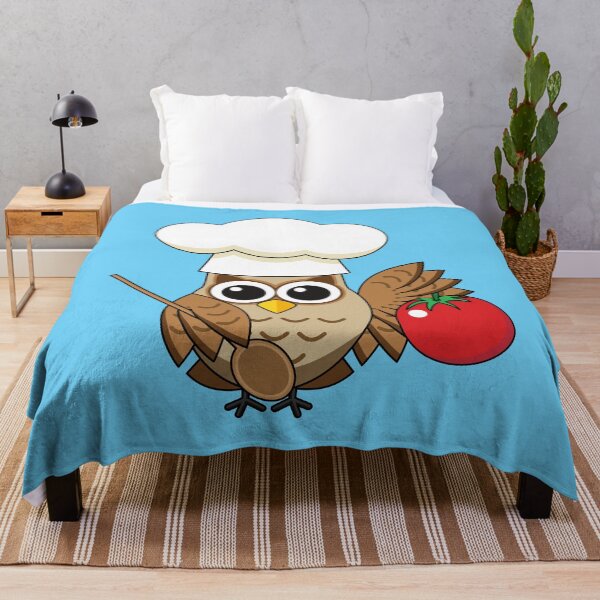 Item preview, Cute Cooking Owl Cartoon designed and sold by BirdAtWork.