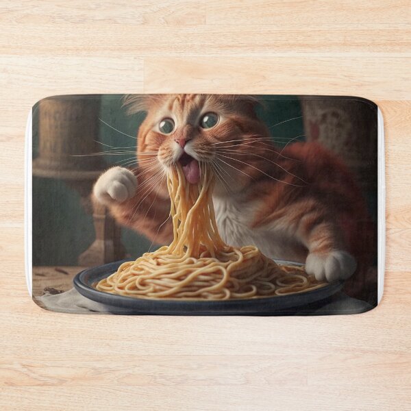 Item preview, Cat Eating Spaghetti designed and sold by TripleEdge22.